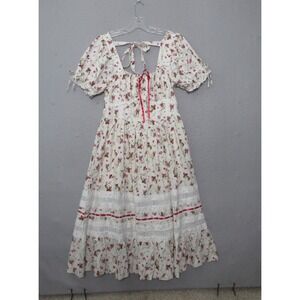 Thorn & Fable Hot Topic Dress Critter Milkmaid Prairie Boho Cottagecore Lace NWT
